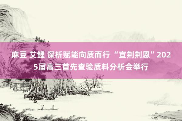 麻豆 艾鲤 深析赋能向质而行 “宜荆荆恩”2025届高三首先查验质料分析会举行