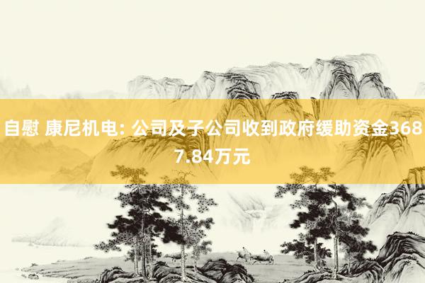 自慰 康尼机电: 公司及子公司收到政府缓助资金3687.84万元