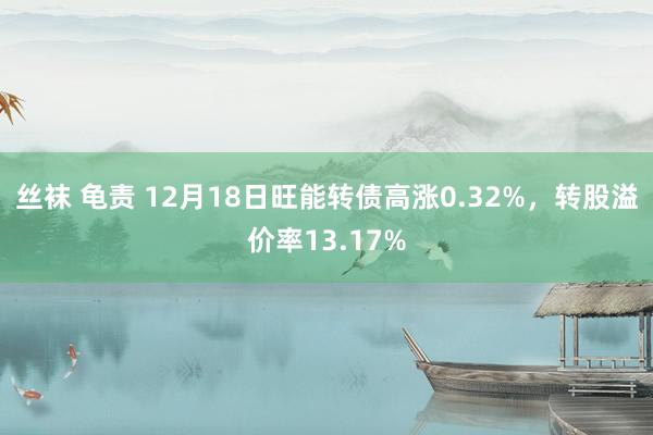 丝袜 龟责 12月18日旺能转债高涨0.32%，转股溢价率1