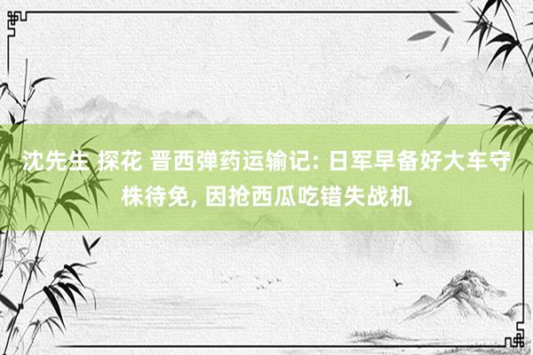 沈先生 探花 晋西弹药运输记: 日军早备好大车守株待免， 因抢西瓜吃错失战机