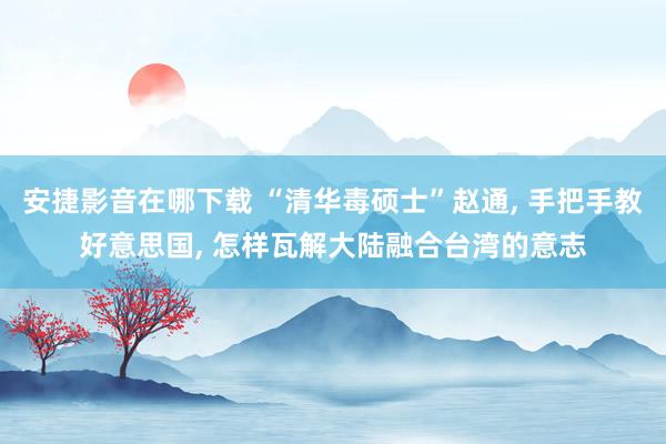 安捷影音在哪下载 “清华毒硕士”赵通， 手把手教好意思国， 怎样瓦解大陆融合台湾的意志