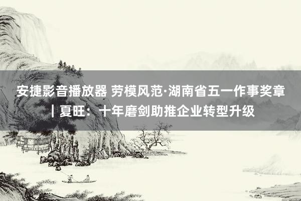 安捷影音播放器 劳模风范·湖南省五一作事奖章｜夏旺：十年磨剑