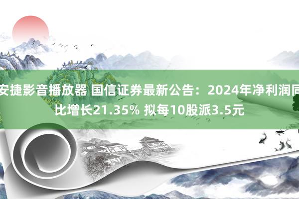 安捷影音播放器 国信证券最新公告：2024年净利润同比增长2