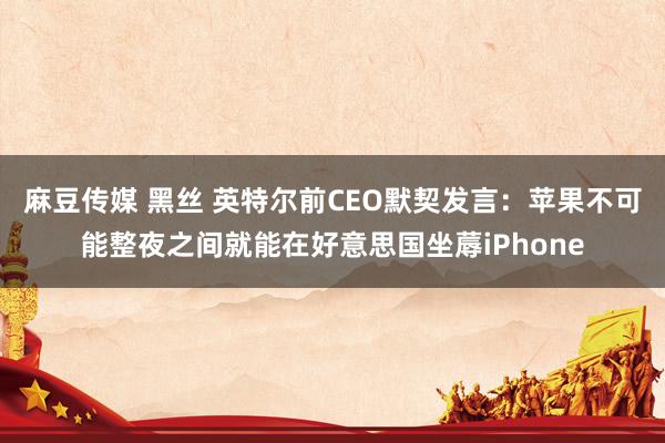 麻豆传媒 黑丝 英特尔前CEO默契发言：苹果不可能整夜之间就