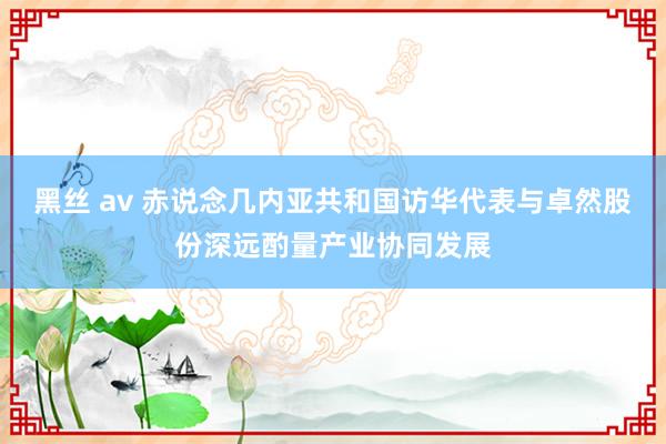 黑丝 av 赤说念几内亚共和国访华代表与卓然股份深远酌量产业